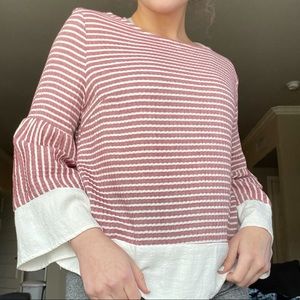 Stripped buttoned top